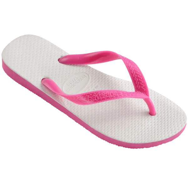 Chinelo Havaianas Tradicional Branco com Rosa - Image 3