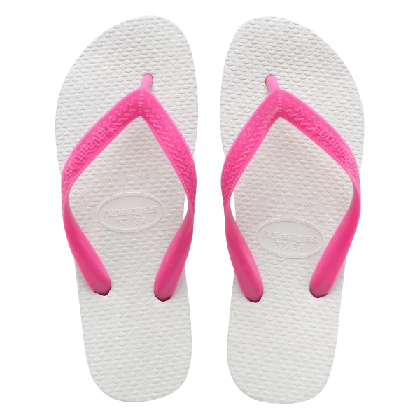 Chinelo Havaianas Tradicional Branco com Rosa