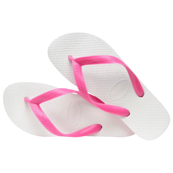 Chinelo Havaianas Tradicional Branco com Rosa - Image 2