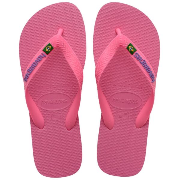 Chinelo Havaianas Brasil Logo Rosa Pink