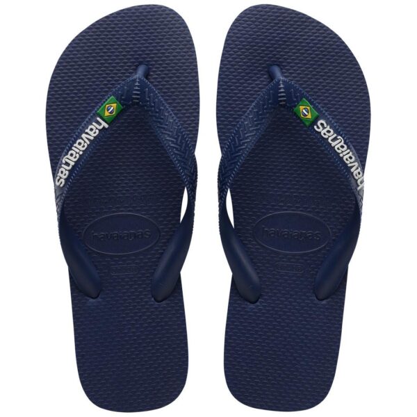 Chinelo Havaianas Brasil Logo Azul Escuro