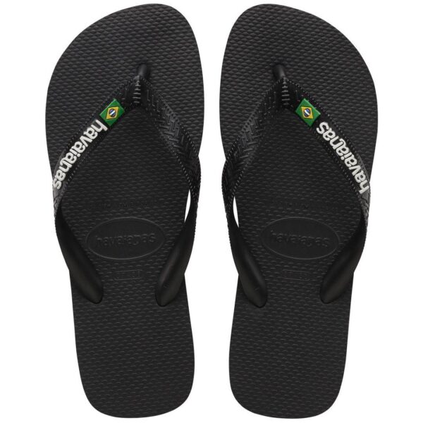 Chinelo Havaianas Brasil Logo Preto