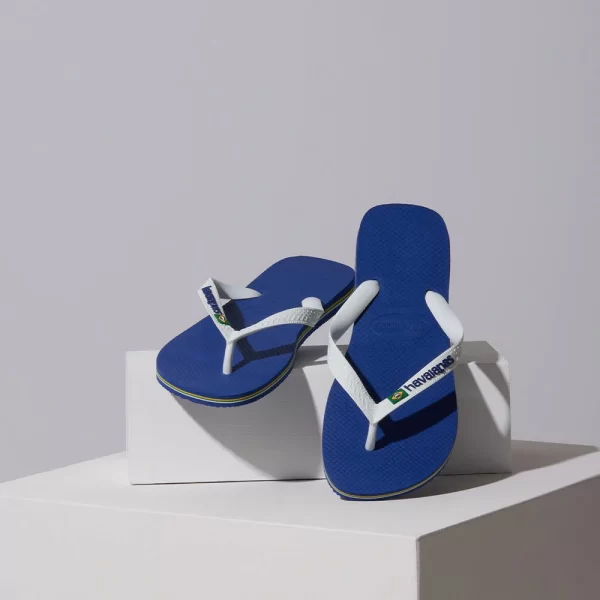 Chinelo Havaianas Brasil Logo Azul com Branco - Image 7