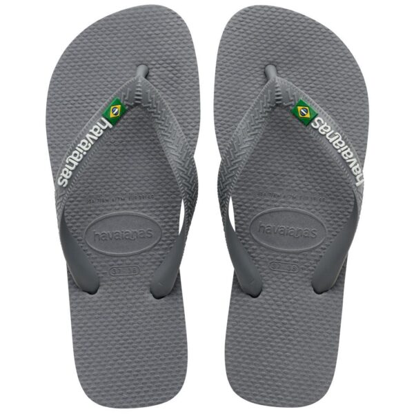 Chinelo Havaianas Brasil Logo Cinza