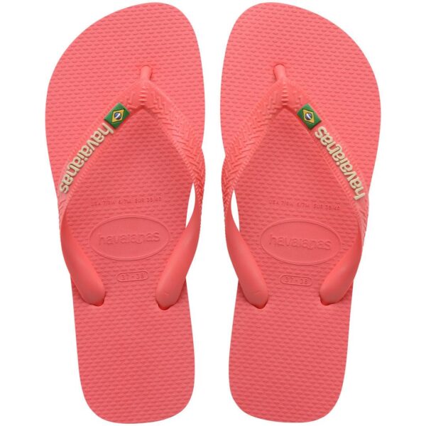 Chinelo Havaianas Brasil Logo Rosa