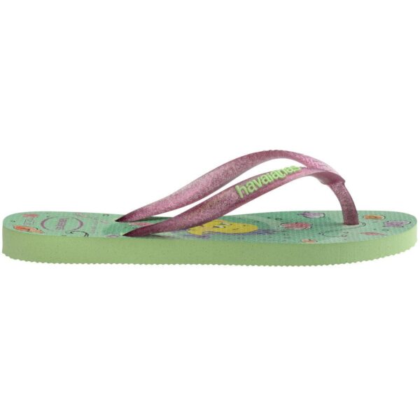 Chinelo Havaianas Infantil Slim Princesa Ariel Verde - Image 3