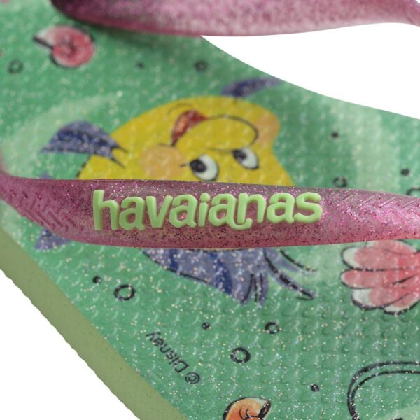 Chinelo Havaianas Infantil Slim Princesa Ariel Verde - Image 6