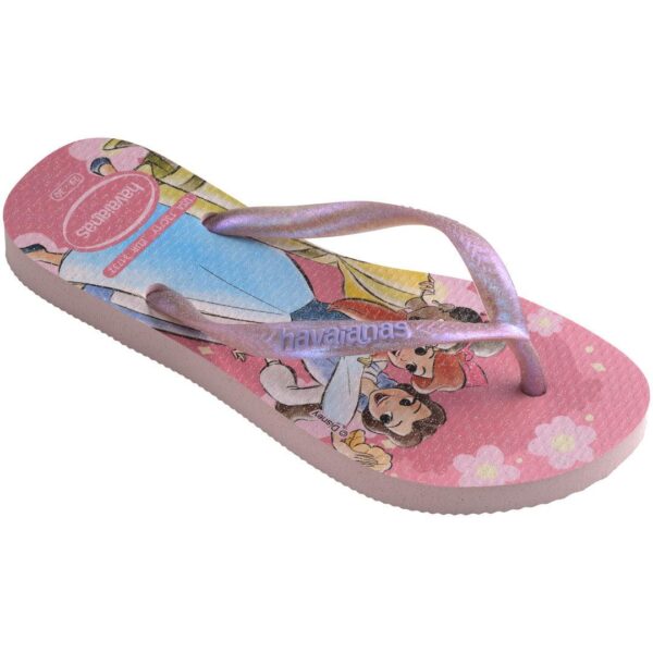 Chinelo Havaianas Infantil Slim Princesas Rosa - Image 2