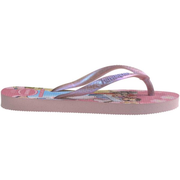 Chinelo Havaianas Infantil Slim Princesas Rosa - Image 3