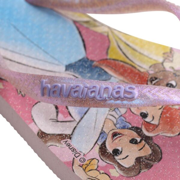 Chinelo Havaianas Infantil Slim Princesas Rosa - Image 6