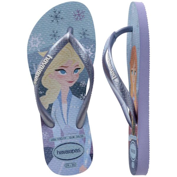 Chinelo Havaianas Infantil Slim Frozen Lilás - Image 5