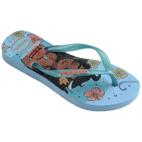 Chinelo Havaianas Infantil Slim Princesa Moana Azul - Image 2