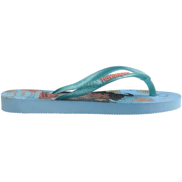 Chinelo Havaianas Infantil Slim Princesa Moana Azul - Image 3