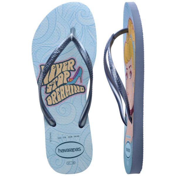 Chinelo Havaianas Slim Princesa Cinderela Azul - Image 5