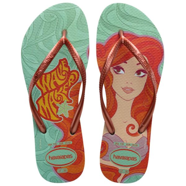 Chinelo Havaianas Slim Princesa Ariel Argila