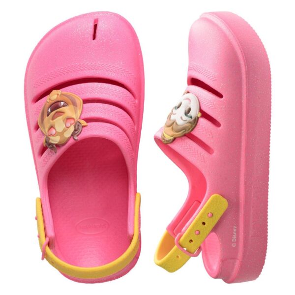 Chinelo Clog Havaianas Infantil Princesa Bela Ciber Pink - Image 6