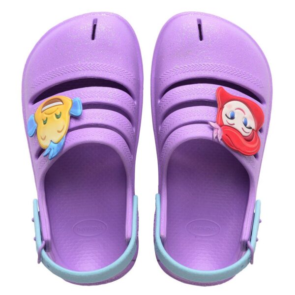 Chinelo Clog Havaianas Infantil Princesa Ariel Roxo