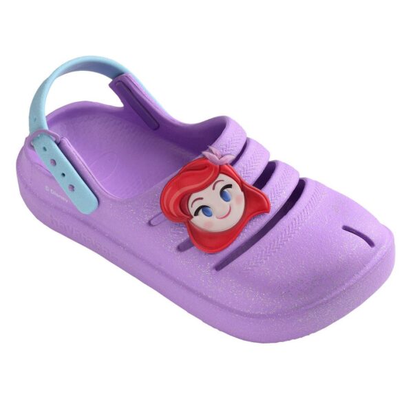 Chinelo Clog Havaianas Infantil Princesa Ariel Roxo - Image 2