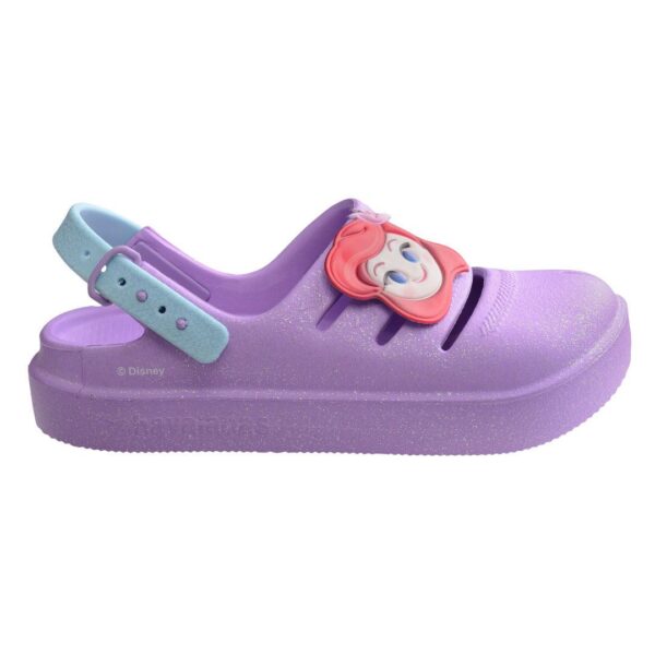 Chinelo Clog Havaianas Infantil Princesa Ariel Roxo - Image 3