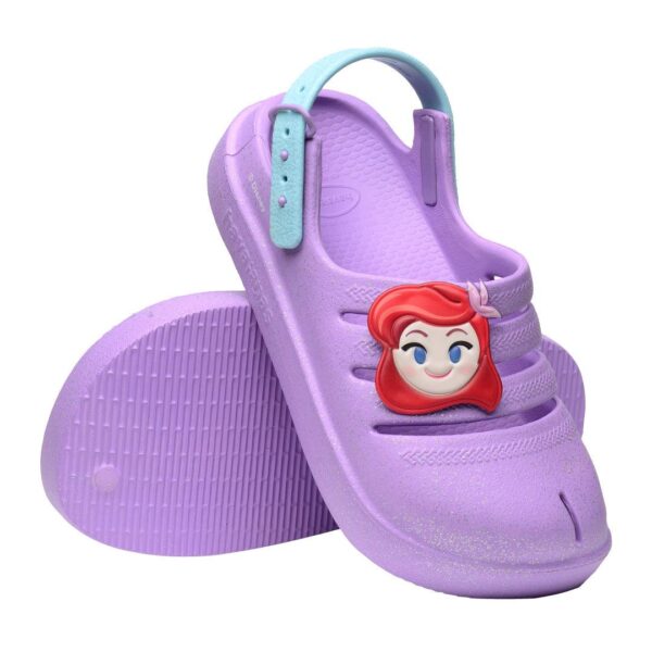 Chinelo Clog Havaianas Infantil Princesa Ariel Roxo - Image 5