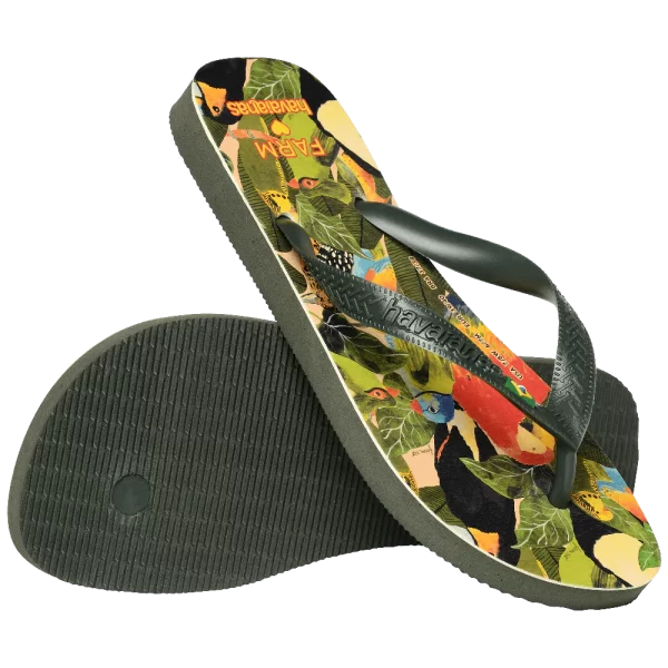 Chinelo Havaianas Farm Folhagens De Pássaros - Image 4