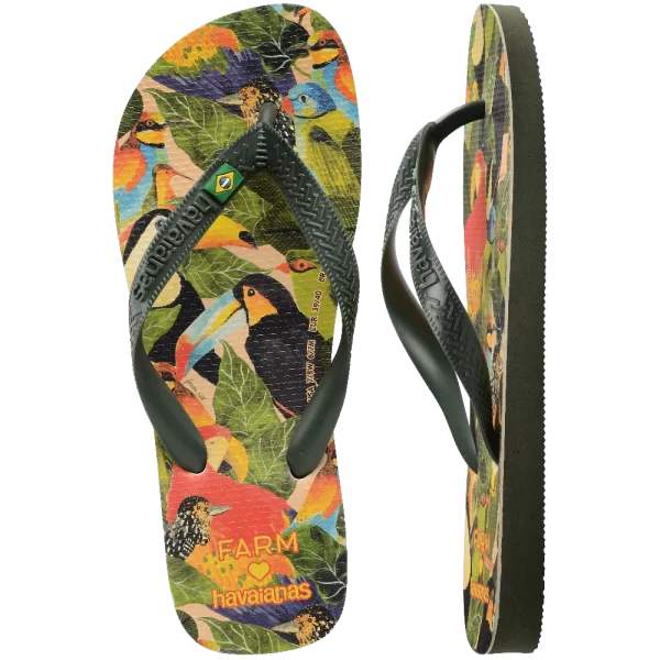 Chinelo Havaianas Farm Folhagens De Pássaros - Image 5